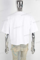 White oversize digital print t shirt
