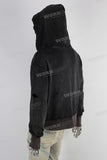 Black distressed sun faded hoodie