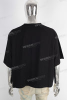 Black digital print oversize t shirt