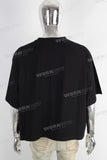 Black digital print oversize t shirt
