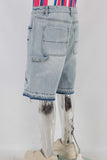 Digital print boot cut shorts
