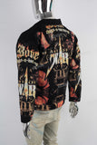 Black digital print jacket