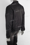 Black embroidered jeans