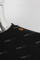 Black Slim Fit Panel Regular T Shirt Men