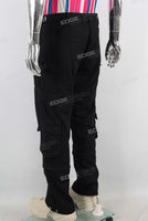 Black cargo slim fit pants