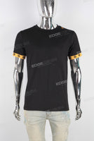 Black Slim Fit Panel Regular T Shirt Men
