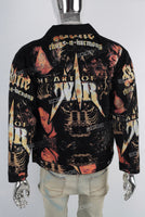 Black digital print jacket
