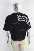 Black digital print T shirt