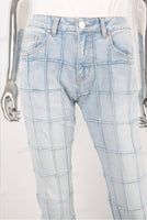 light blue raw hem flare boot cut bootcut women