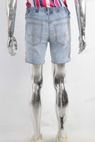 Blue paint splatters patchwork short