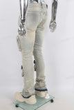 Acid washed Cargo Skinny Jeans Men