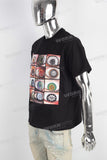 Black digital print t shirt