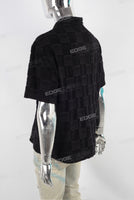 Black Blouse Plaid Golf Polo Shirt Men