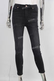 Black denim jeans women