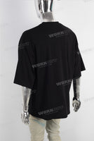 Black oversize screen printing t shirt Men