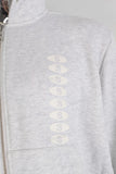 Grey digital print hooded jacket