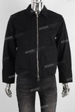 Black zip up denim jacket