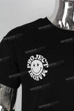 Black digital print slim fit t shirt