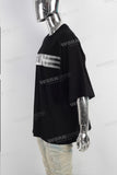 Black oversize screen printing t shirt Men