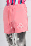 Pink digital print shorts