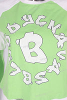 Green digital print t shirt women