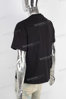 Black digital print t shirt
