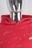 Red paint splatters rhinestone hoodie