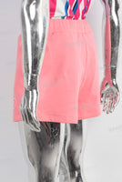 Pink digital print shorts