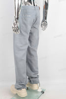 Blue baggy straight jeans men