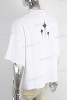 White digital print t shirt