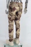 Camouflage Cargo Skinny Jeans Men