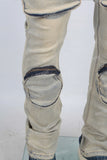 Acid washed Cargo Skinny Jeans Men