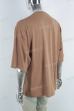 oversize watermark printing t shirt Men