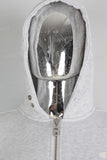 Grey digital print hooded jacket