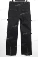 2023 New Custom Black Denim Men Straight Baggy Cargo Jeans