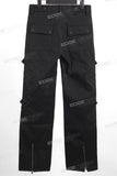2023 New Custom Black Denim Men Straight Baggy Cargo Jeans