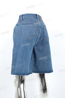 Men Blue Baggy Denim Shorts Custom High Quality Short Jeans