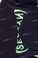 Custom Logo Graphic Men Mock Neck Black Cotton Oversized T Shirts