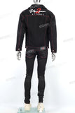 Factory Custom Men Black Denim Jacket And Ripped Jeans Set