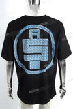 Men Round Neck Black Cotton Digital Print T Shirts