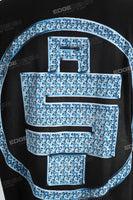 Men Round Neck Black Cotton Digital Print T Shirts
