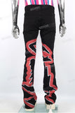 Wholesale Men Streetwear Fashion Black Flare Pants
