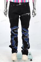 Wholesale Men Streetwear Fashion Black Flare Pants