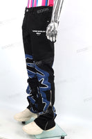 Wholesale Men Streetwear Fashion Black Flare Pants