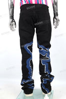 Wholesale Men Streetwear Fashion Black Flare Pants
