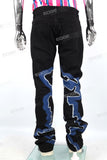Wholesale Men Streetwear Fashion Black Flare Pants