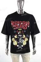 OEM ODM Custom Graphi Men Black Oversized Cotton T Shirts