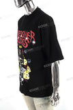 OEM ODM Custom Graphi Men Black Oversized Cotton T Shirts