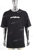 Custom Print Logo Screen Printing Cotton Black Oversize Men T Shirt