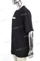 Custom Print Logo Screen Printing Cotton Black Oversize Men T Shirt